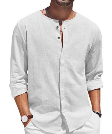 Men's Vintage Crew Neck Long Sleeve Shirt