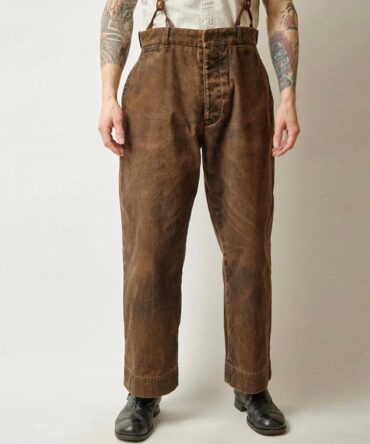 Men's Vintage Distressed Loose Back Buckle Pants(Without straps)