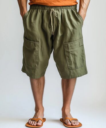 Men's Summer Comfortable Breathable Linen Casual Sports Shorts