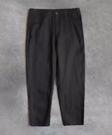 Men's Casual Linen Straight-Leg Cropped Trousers