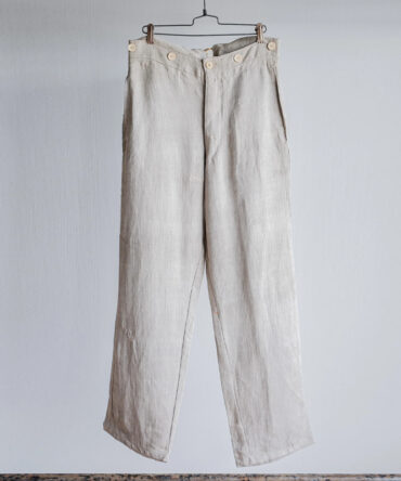 Men's Natural Linen Straight Trousers