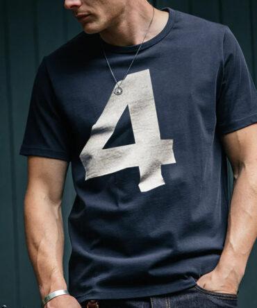 Vintage Cotton Number 4 Short-sleeved Casual T-shirt