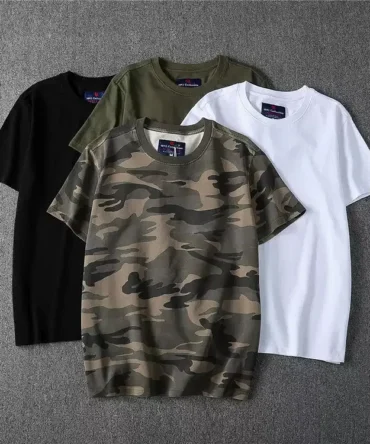 Men's Cotton Camouflage Short-Sleeved Casual T-Shirt