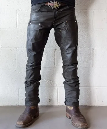 Vintage Black Slim Fit Work Pants