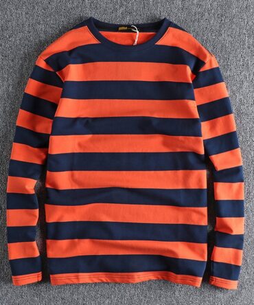 Vintage Striped Washed Cotton Long Sleeve T-Shirt