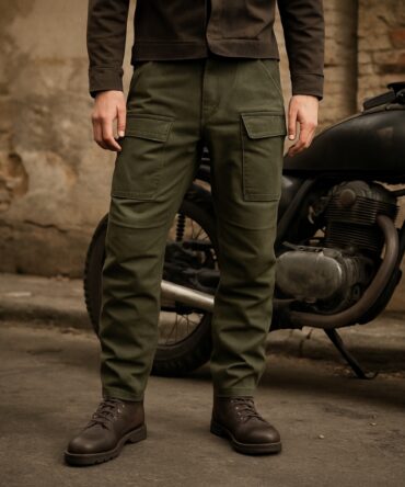 Men's Army Green Cotton Multi-Pocket Work Pants