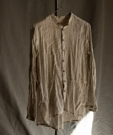 Men's Natural Khaki Linen Shirt