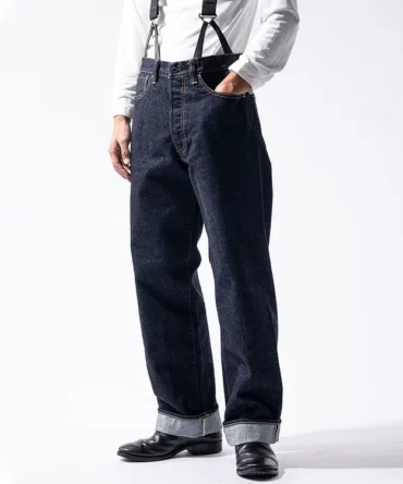 Men's 14oz Wide Straight Dark Indigo Jeans