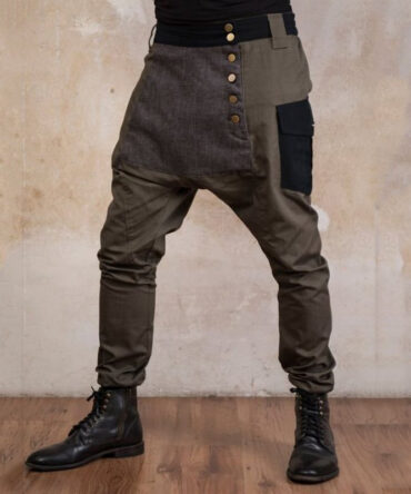 Loose Cargo Drop Crotch Casual Harem Pants