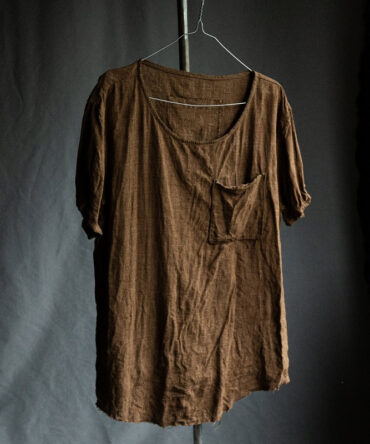 Men's Brown Linen T-Shirt