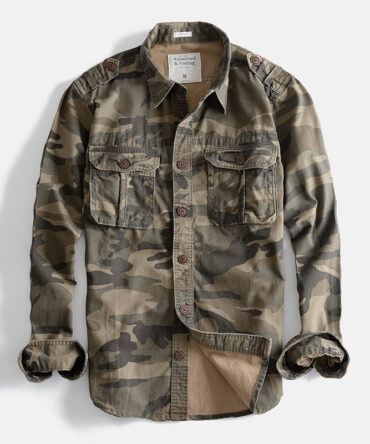 Outdoor Multicolor Camo Long Sleeve Casual Shirt