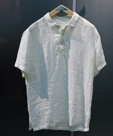Casual Linen Short Sleeve Polo Shirt