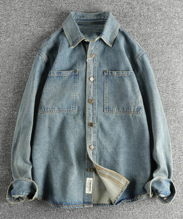 Men's Vintage Washed Denim Shirt