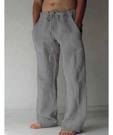 Men's Summer Casual Fashion Cotton and Linen Trousers